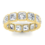 Load image into Gallery viewer, 10-carat-bezel-set-asscher-cut-eternity-band-in-yellow-gold-FDEWB10567AS-10.00CT-NL-YG