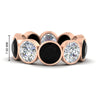 Load image into Gallery viewer, 10-carat-bezel-set-round-diamond-eternity-band-with-black-diamond-in-rose-gold-FDEWB10558ROGBLACKANGLE3-10.00CT-NL-RG