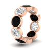 Load image into Gallery viewer, 10-carat-bezel-set-round-diamond-eternity-band-with-black-diamond-in-rose-gold-FDEWB10558ROGBLACKANGLE3-10.00CT-NL-RG
