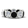 Load image into Gallery viewer, 10-carat-bezel-set-round-diamond-eternity-band-with-black-diamond-in-white-gold-FDEWB10558ROGBLACKANGLE3-10.00CT-NL-WG