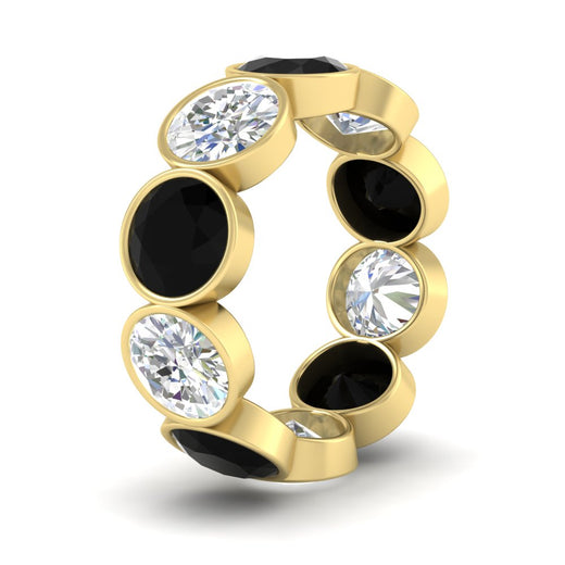 10-carat-bezel-set-round-diamond-eternity-band-with-black-diamond-in-yellow-gold-FDEWB10558ROGBLACKANGLE3-10.00CT-NL-YG
