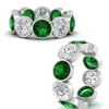 Load image into Gallery viewer, 10-carat-bezel-set-round-diamond-eternity-band-with-emerald-in-white-gold-FDEWB10558ROGEMGRANGLE3-10.00CT-NL-WG