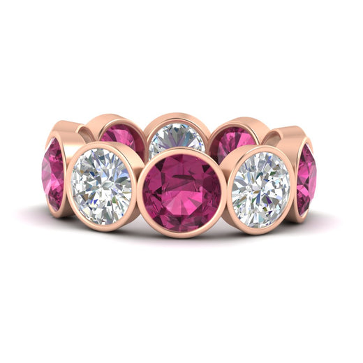 10-carat-bezel-set-round-diamond-eternity-band-with-pink-sapphire-in-rose-gold-FDEWB10558ROGSADRPIANGLE3-10.00CT-NL-RG