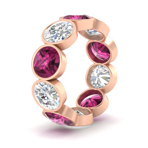 10-carat-bezel-set-round-diamond-eternity-band-with-pink-sapphire-in-rose-gold-FDEWB10558ROGSADRPIANGLE3-10.00CT-NL-RG