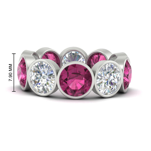 10-carat-bezel-set-round-diamond-eternity-band-with-pink-sapphire-in-white-gold-FDEWB10558ROGSADRPIANGLE3-10.00CT-NL-WG