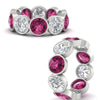 Load image into Gallery viewer, 10-carat-bezel-set-round-diamond-eternity-band-with-pink-sapphire-in-white-gold-FDEWB10558ROGSADRPIANGLE3-10.00CT-NL-WG