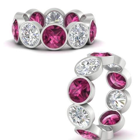 10-carat-bezel-set-round-diamond-eternity-band-with-pink-sapphire-in-white-gold-FDEWB10558ROGSADRPIANGLE3-10.00CT-NL-WG