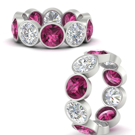 10-carat-bezel-set-round-diamond-eternity-band-with-pink-sapphire-in-white-gold-FDEWB10558ROGSADRPIANGLE3-10.00CT-NL-WG