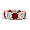 Load image into Gallery viewer, 10-carat-bezel-set-round-diamond-eternity-band-with-ruby-in-rose-gold-FDEWB10558ROGRUDRANGLE3-10.00CT-NL-RG
