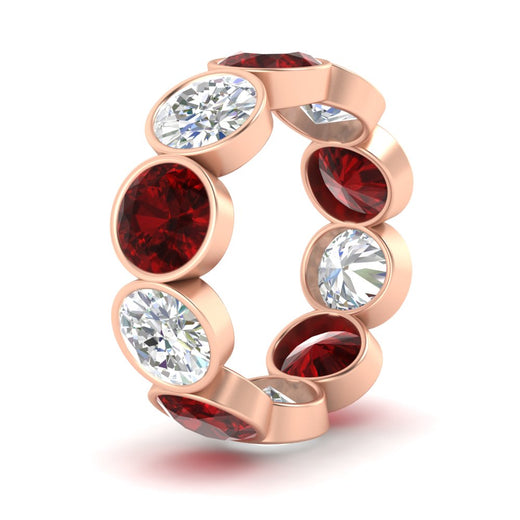 10-carat-bezel-set-round-diamond-eternity-band-with-ruby-in-rose-gold-FDEWB10558ROGRUDRANGLE3-10.00CT-NL-RG