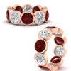 Load image into Gallery viewer, 10-carat-bezel-set-round-diamond-eternity-band-with-ruby-in-rose-gold-FDEWB10558ROGRUDRANGLE3-10.00CT-NL-RG
