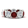 Load image into Gallery viewer, 10-carat-bezel-set-round-diamond-eternity-band-with-ruby-in-white-gold-FDEWB10558ROGRUDRANGLE3-10.00CT-NL-WG