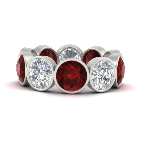 10-carat-bezel-set-round-diamond-eternity-band-with-ruby-in-white-gold-FDEWB10558ROGRUDRANGLE3-10.00CT-NL-WG