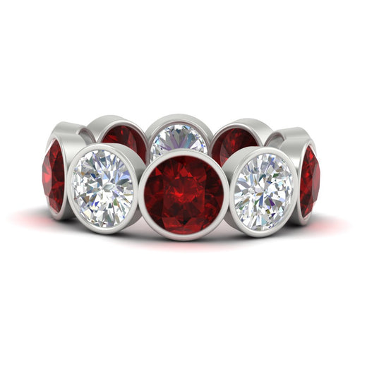 10-carat-bezel-set-round-diamond-eternity-band-with-ruby-in-white-gold-FDEWB10558ROGRUDRANGLE3-10.00CT-NL-WG