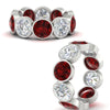 Load image into Gallery viewer, 10-carat-bezel-set-round-diamond-eternity-band-with-ruby-in-white-gold-FDEWB10558ROGRUDRANGLE3-10.00CT-NL-WG