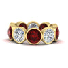 Load image into Gallery viewer, 10-carat-bezel-set-round-diamond-eternity-band-with-ruby-in-yellow-gold-FDEWB10558ROGRUDRANGLE3-10.00CT-NL-YG