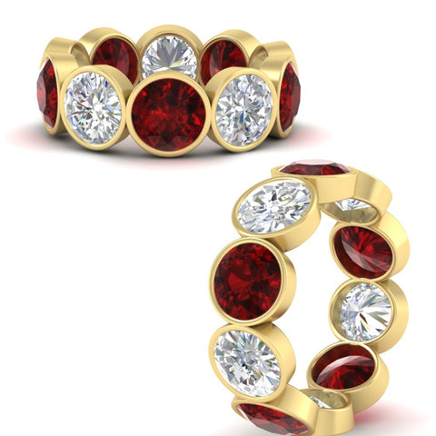10-carat-bezel-set-round-diamond-eternity-band-with-ruby-in-yellow-gold-FDEWB10558ROGRUDRANGLE3-10.00CT-NL-YG
