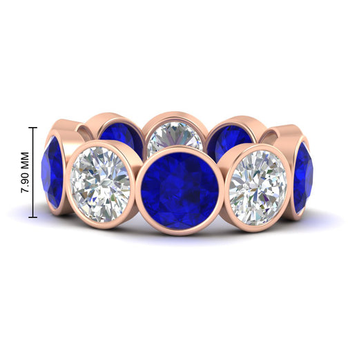 10-carat-bezel-set-round-diamond-eternity-band-with-sapphire-in-rose-gold-FDEWB10558ROGSABLANGLE3-10.00CT-NL-RG