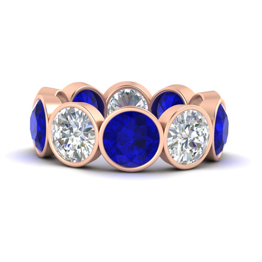 10-carat-bezel-set-round-diamond-eternity-band-with-sapphire-in-rose-gold-FDEWB10558ROGSABLANGLE3-10.00CT-NL-RG