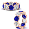 Load image into Gallery viewer, 10-carat-bezel-set-round-diamond-eternity-band-with-sapphire-in-rose-gold-FDEWB10558ROGSABLANGLE3-10.00CT-NL-RG