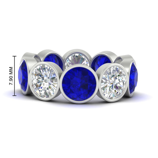 10-carat-bezel-set-round-diamond-eternity-band-with-sapphire-in-white-gold-FDEWB10558ROGSABLANGLE3-10.00CT-NL-WG