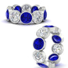 Load image into Gallery viewer, 10-carat-bezel-set-round-diamond-eternity-band-with-sapphire-in-white-gold-FDEWB10558ROGSABLANGLE3-10.00CT-NL-WG