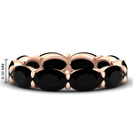 Load image into Gallery viewer, 10-carat-black-diamond-eternity-wedding-band-oval-shape-in-rose-gold-FDEWB8425OVGBLACK-10.00CT-NL-RG-HW
