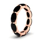 Load image into Gallery viewer, 10-carat-black-diamond-eternity-wedding-band-oval-shape-in-rose-gold-FDEWB8425OVGBLACKANGLE2-10.00CT-NL-RG
