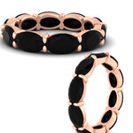 Load image into Gallery viewer, 10-carat-black-diamond-eternity-wedding-band-oval-shape-in-rose-gold-FDEWB8425OVGBLACKANGLE3-10.00CT-NL-RG
