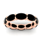 Load image into Gallery viewer, 10-carat-black-diamond-eternity-wedding-band-oval-shape-in-rose-gold-FDEWB8425OVGBLACKANGLE5-10.00CT-NL-RG
