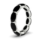 Load image into Gallery viewer, 10-carat-black-diamond-eternity-wedding-band-oval-shape-in-white-gold-FDEWB8425OVGBLACKANGLE2-10.00CT-NL-WG
