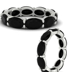Load image into Gallery viewer, 10-carat-black-diamond-eternity-wedding-band-oval-shape-in-white-gold-FDEWB8425OVGBLACKANGLE3-10.00CT-NL-WG
