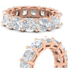 Load image into Gallery viewer, 10-carat-cushion-cut-diamond-eternity-wedding-band-in-rose-gold-FDEWB9296CUANGLE3-10.00CT-NL-RG