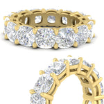 Load image into Gallery viewer, 10-carat-cushion-cut-diamond-eternity-wedding-band-in-yellow-gold-FDEWB9296CUANGLE3-10.00CT-NL-YG
