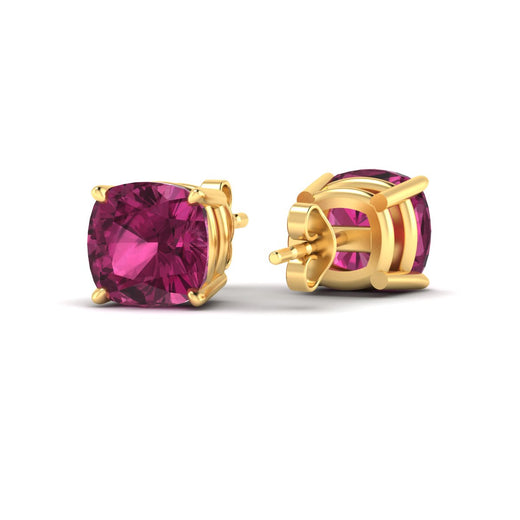 Cushion Cut Pink Sapphire Stud Earring