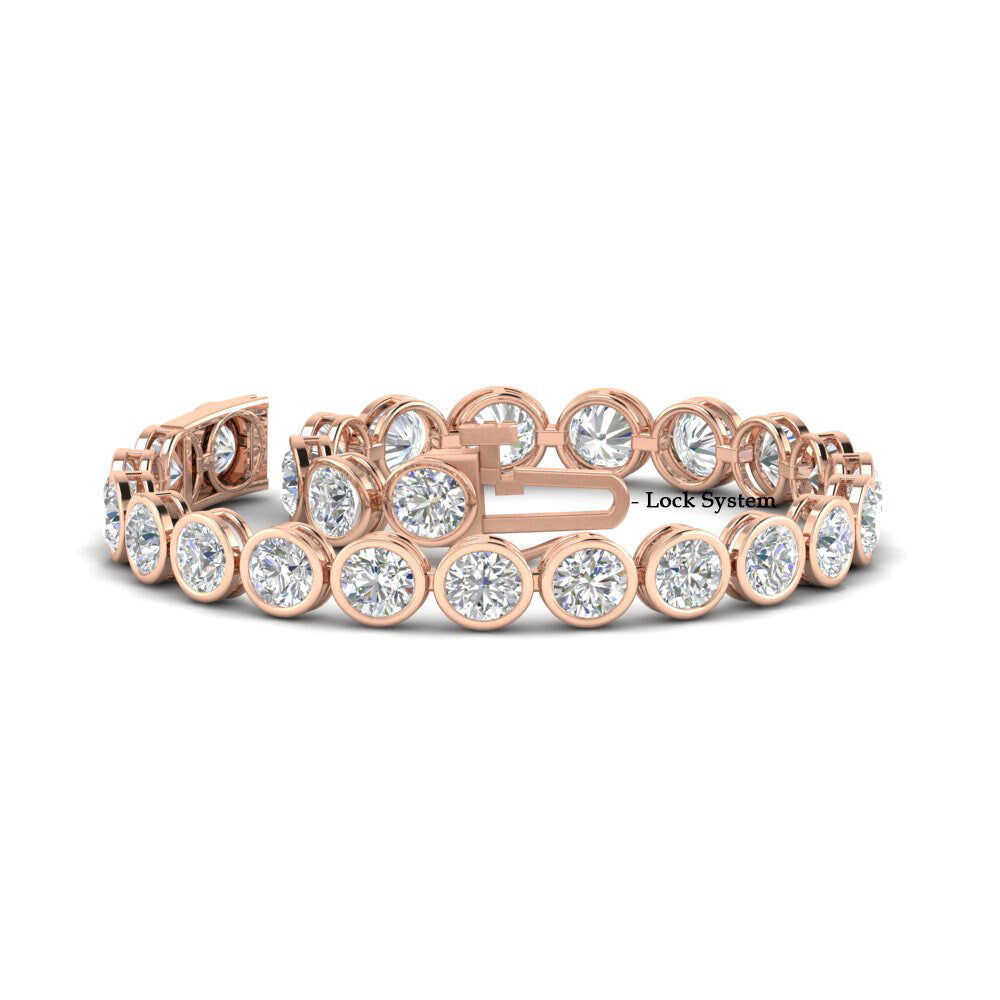 10 Carat Diamond Bezel Set Tennis Bracelet
