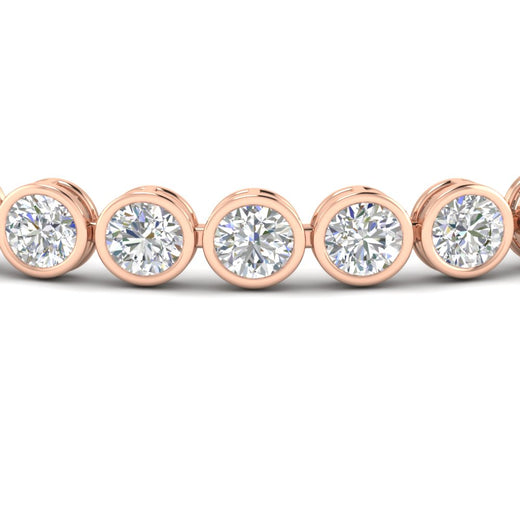 10 Carat Diamond Bezel Set Tennis Bracelet