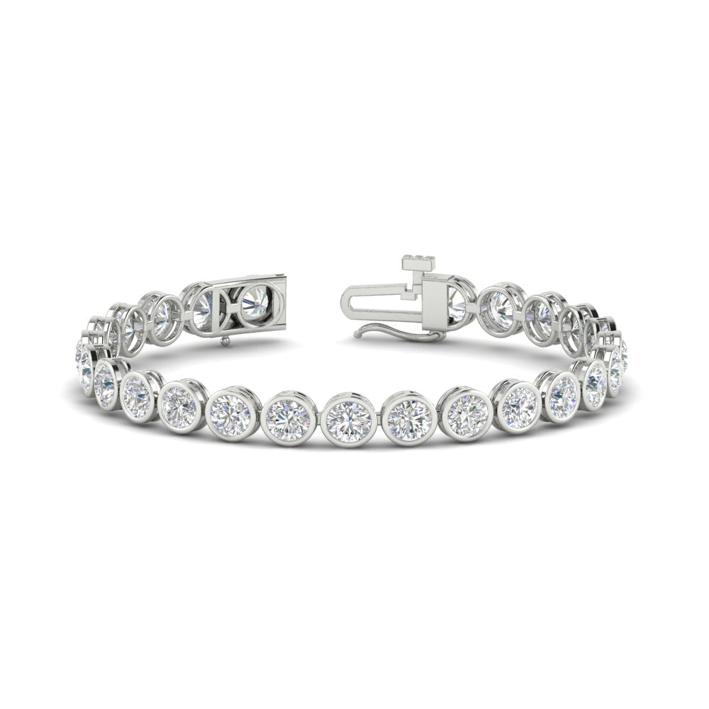 10 Carat Diamond Bezel Set Tennis Bracelet