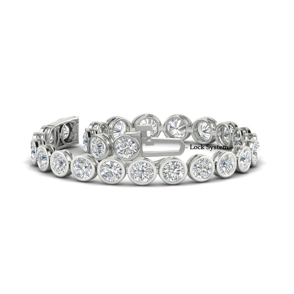 10 Carat Diamond Bezel Set Tennis Bracelet
