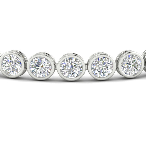 10 Carat Diamond Bezel Set Tennis Bracelet