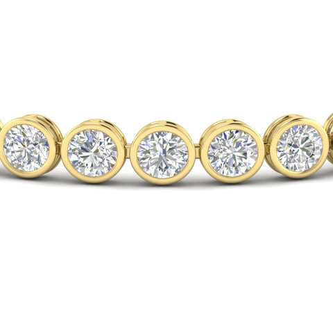 10 Carat Diamond Bezel Set Tennis Bracelet