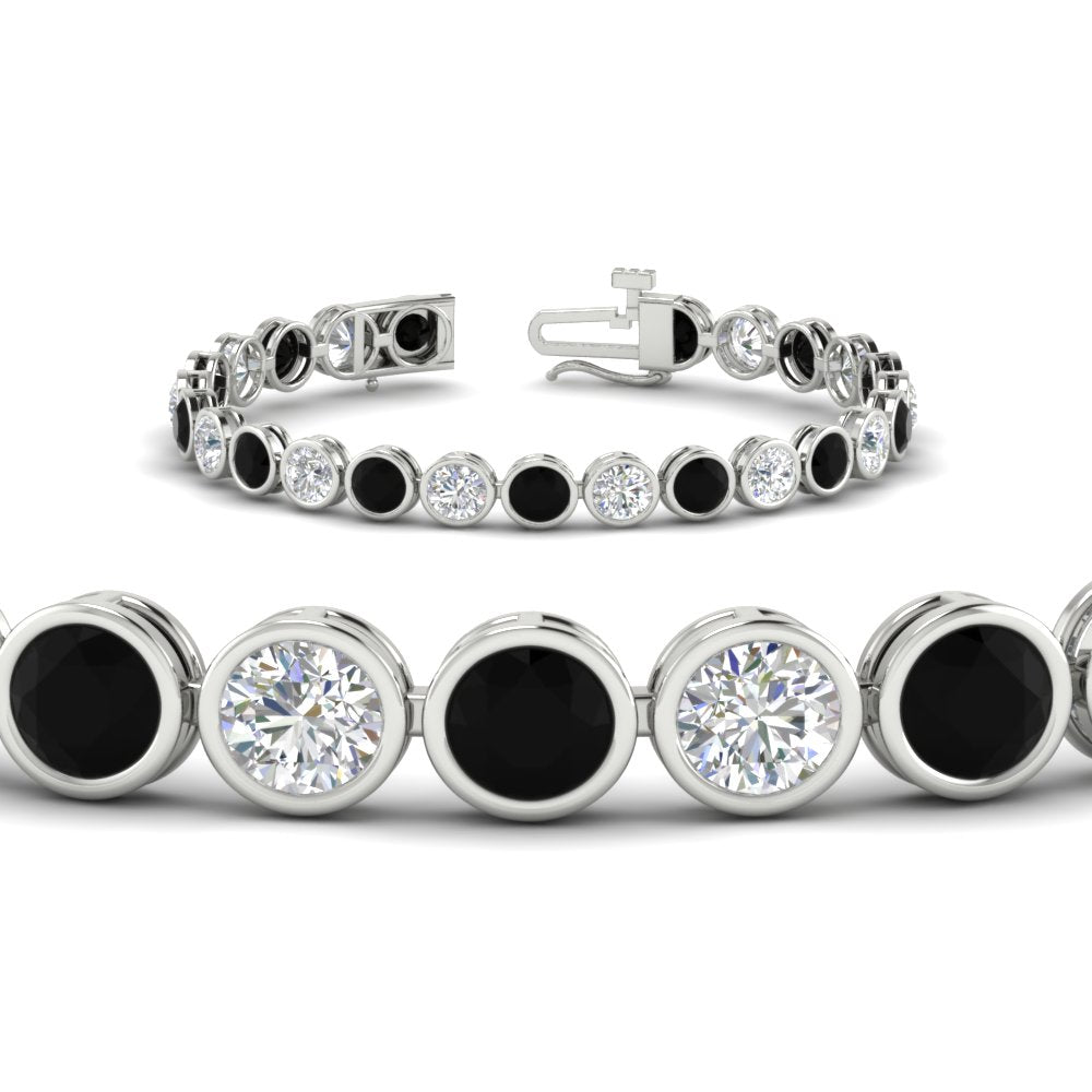 10 Carat Diamond Bezel Set Tennis Bracelet