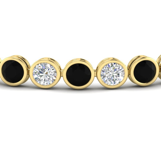 10 Carat Diamond Bezel Set Tennis Bracelet