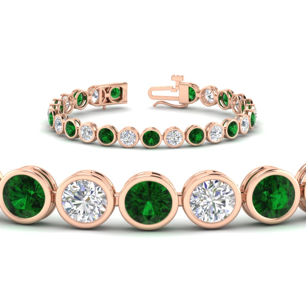 10 Carat Diamond Bezel Set Tennis Bracelet