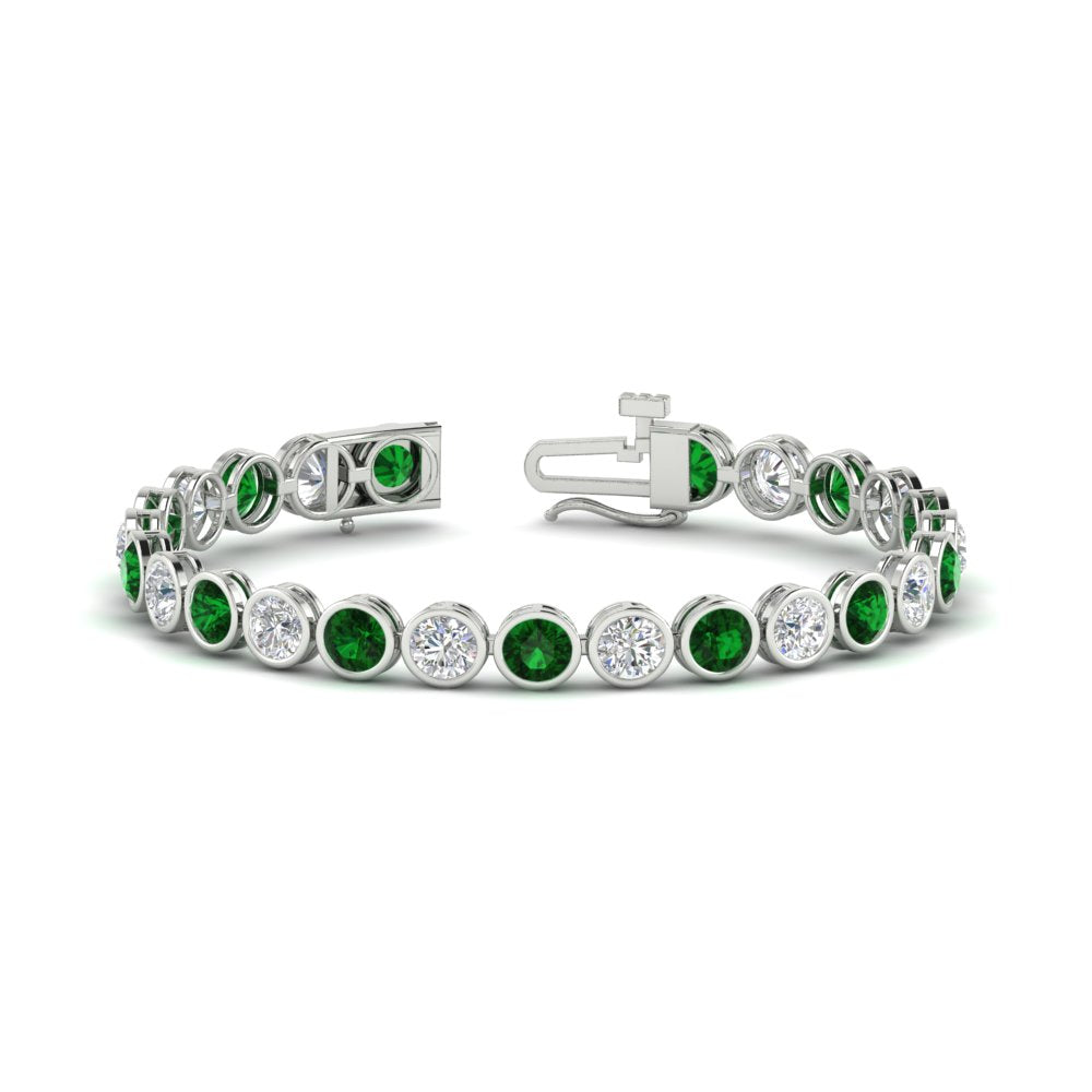 10 Carat Diamond Bezel Set Tennis Bracelet