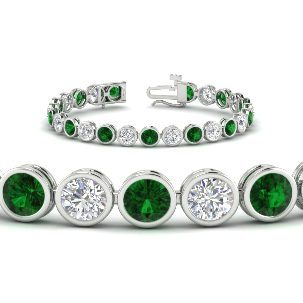 10 Carat Diamond Bezel Set Tennis Bracelet