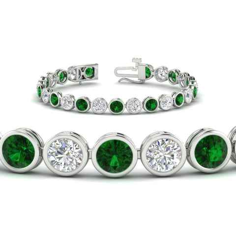10 Carat Diamond Bezel Set Tennis Bracelet