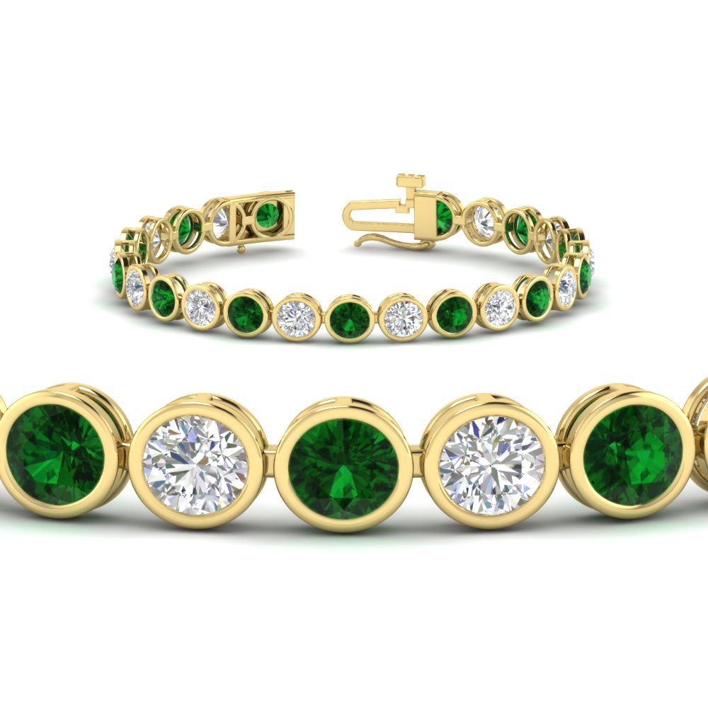 10 Carat Diamond Bezel Set Tennis Bracelet