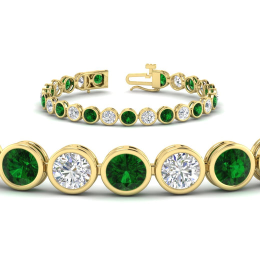 10 Carat Diamond Bezel Set Tennis Bracelet
