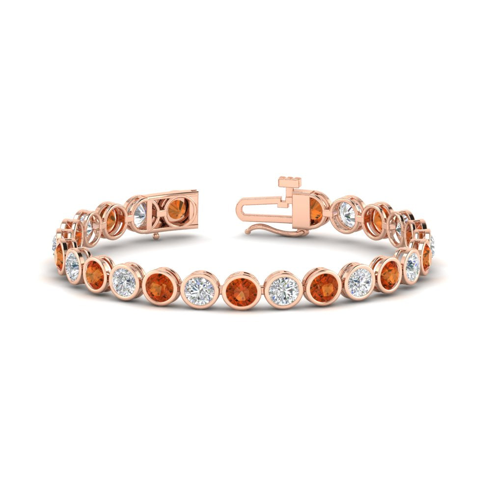 10 Carat Diamond Bezel Set Tennis Bracelet